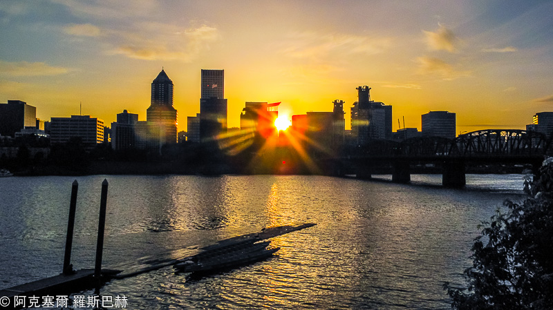 Portland Skyline Sunset