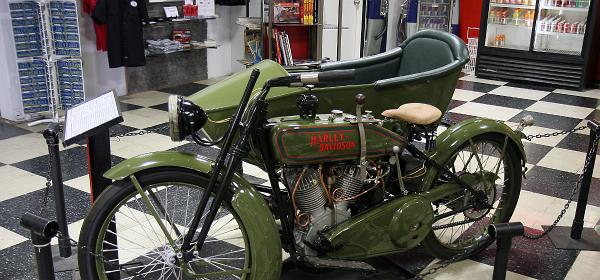 1918 Harley Davidson Model 18-J Motorcycle and Sidecar