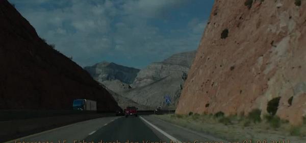 interstate15 - fahrt durch den virgin river canyon